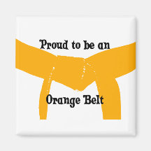 Fier d'être un aimant orange de ceinture
