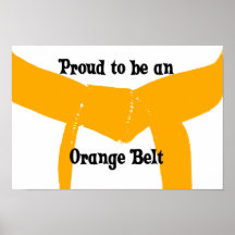 Fier d'être une copie orange d'affiche de ceinture