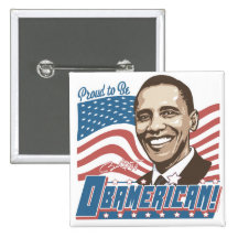 Fier d'être vitesse d'Obamerican Obama Badge Avec Épingle