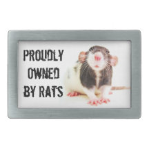 Fièrement possédé par des rats boucle de ceinture rectangulaire