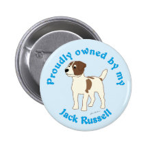 Fièrement possédé par mon Jack Russell Terrier Pin's Avec Agrafe