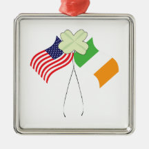 Fierté américaine irlandaise ornements de noël