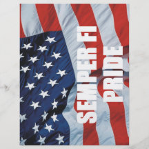 Fierté de Semper fi de PIÈCE EN T Tract Customisé