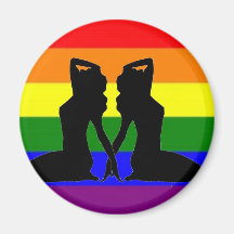 Fierté lesbienne grecque aimants pour réfrigérateur