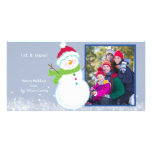 Figure heureuse de photo d'hiver de vacances de bo photocartes