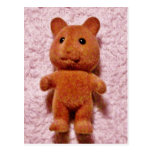 Figurine de nounours de velours carte postale