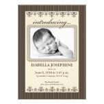 Filet faire-part de naissance de Taupe 5x7 chic"