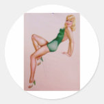 Fille 8 de PinUpz Adhésifs Ronds