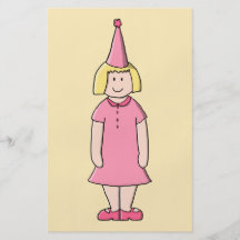 Fille à une fête d'anniversaire prospectus customisé