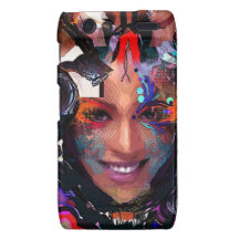 Fille abstraite coques motorola droid RAZR