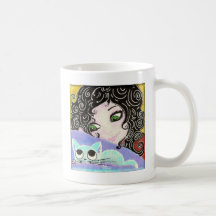 fille au chat 1 tasse