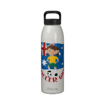 Fille australienne 4 v2 du football bouteilles d'eau réutilisables