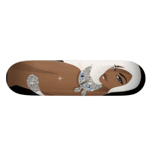 Fille avec le chat skateboard customisable