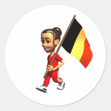 Fille belge autocollants