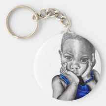 Fille bleue 2 Keychain Porte-clés