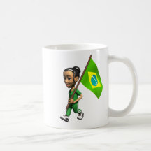 Fille brésilienne tasses