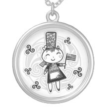 Fille bretonne collier