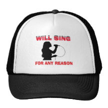 FILLE CHANTEUSE CASQUETTES DE CAMIONNEUR