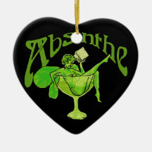 Fille d'absinthe en verre décorations de noël