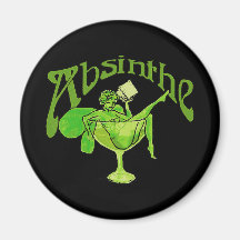 Fille d'absinthe en verre magnets