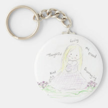 Fille d'amitié porte-clefs
