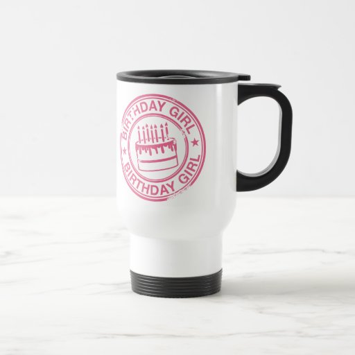 Fille d'anniversaire - effet rose de tampon en cao mug