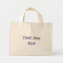 Fille d'anniversaire sacs de toile