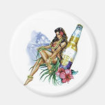 Fille de bière aimants pour réfrigérateur