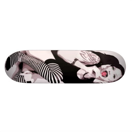 fille de bruit de sucette plateaux de planche à roulettes