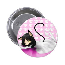 Fille de chaton badge avec épingle
