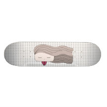 fille de cheveux plateau de skate