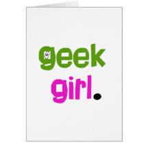 Fille de geek carte de vœux