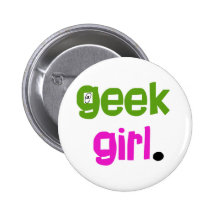 Fille de geek pin's avec agrafe