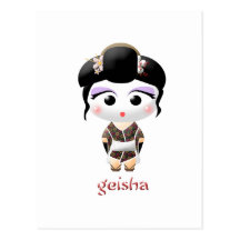 Fille de geisha cartes postales