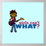 Fille de guitare basse posters