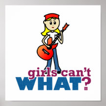 Fille de guitare posters