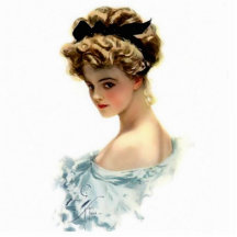 Fille de Harrison Fisher dans le Pin bleu Découpage En Acrylique