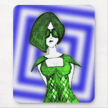 fille de Jacquard de mod Tapis De Souris