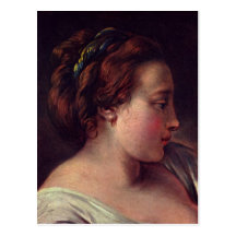 Fille de Jeune de jeune fille par Francois Boucher Cartes Postales