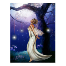 Fille de la lune carte postale