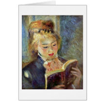 Fille de lecture par Pierre-Auguste Renoir Carte De Vœux