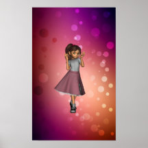 fille de les années 50 posters