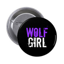 Fille de loup pin's avec agrafe