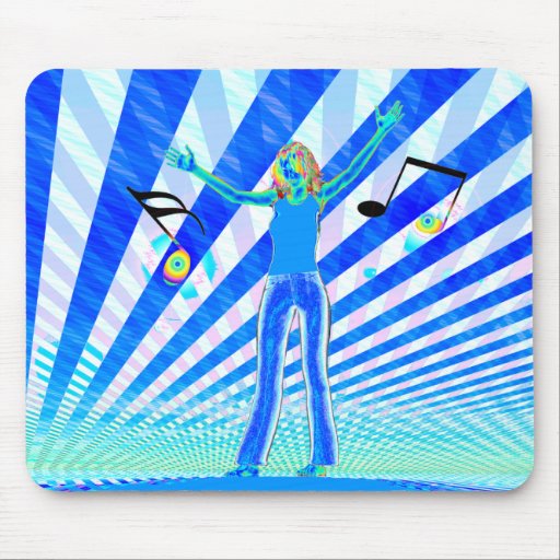 Fille de musique tapis de souris