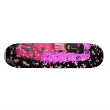 fille de papillon plateaux de skateboards customisés