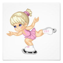 Fille de patinage de glace photos sur toile