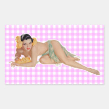 Fille de pin-up adhésif
