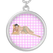 Fille de pin-up colliers personnalisés
