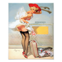 Fille de pin-up d'accidents de bagage photo