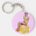 Fille de pin-up porte-clef